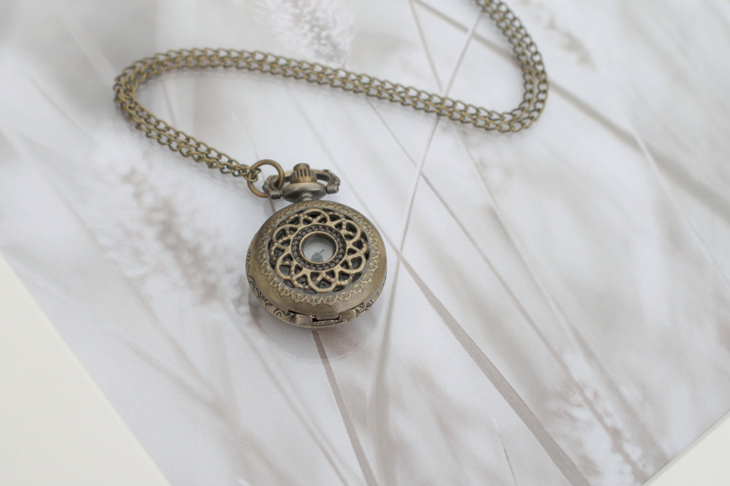 Vintage Kettenuhr verspielt - Geschenk - Taschenuhr