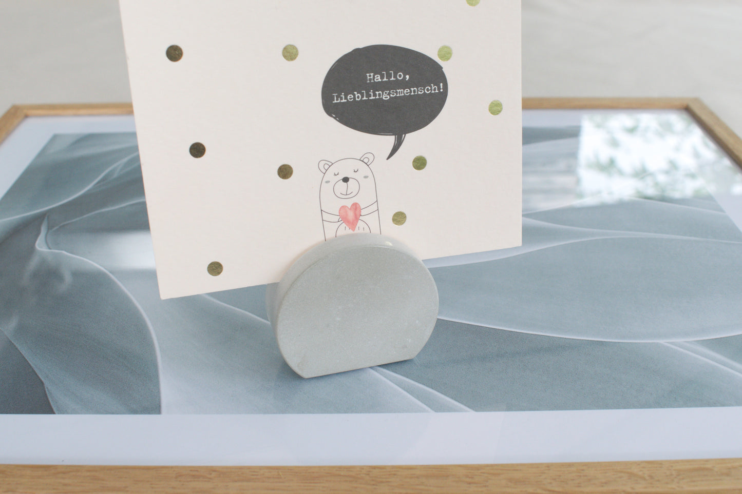 Fotohalter aus Beton, Fotoaufsteller, Tischdeko Hochzeit,  Visitenkartenhalter Herz, Blume, Kreis oder Regenbogen, Kartenhalter aus Beton