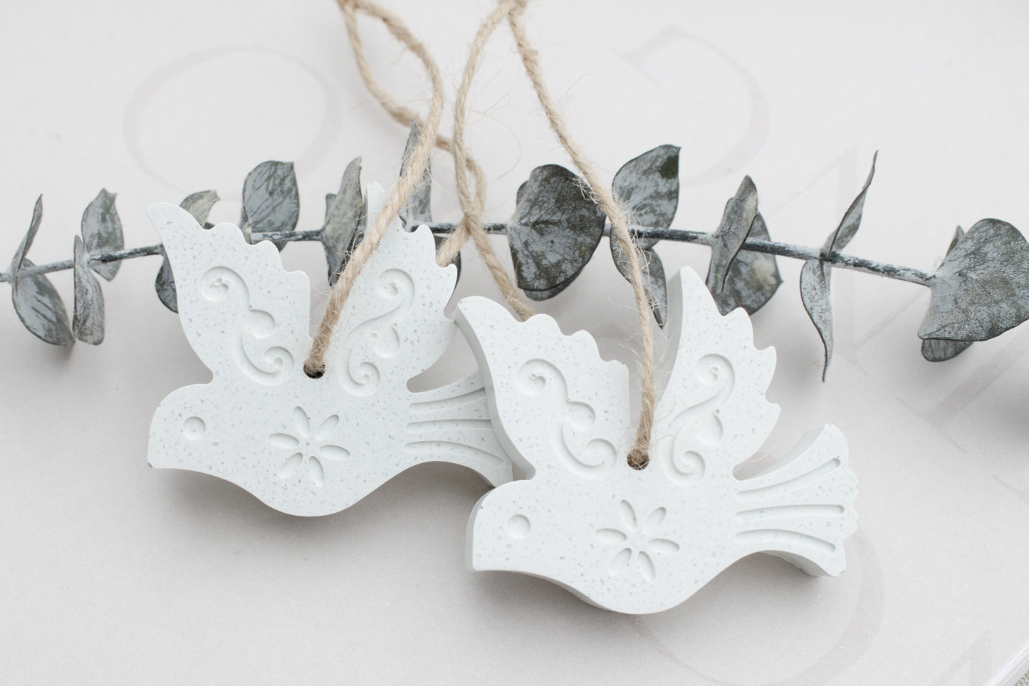 Skandi Vogel Anhänger Set, Friedenstauben, Minimalistische Deko, Skandinavischer Stil