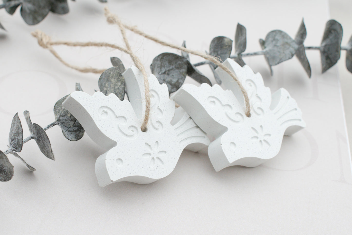 Skandi Vogel Anhänger Set, Friedenstauben, Minimalistische Deko, Skandinavischer Stil