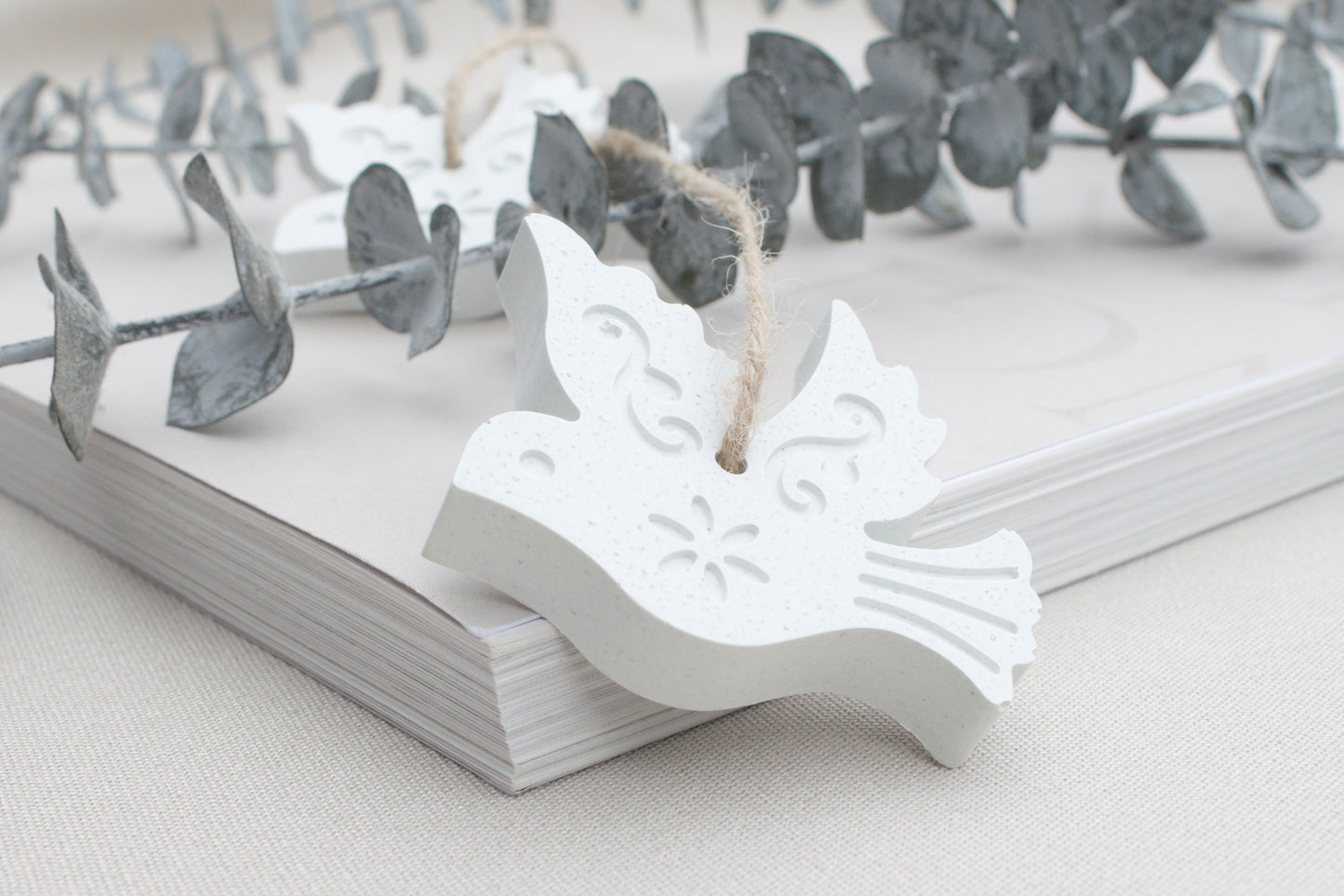 Skandi Vogel Anhänger Set, Friedenstauben, Minimalistische Deko, Skandinavischer Stil