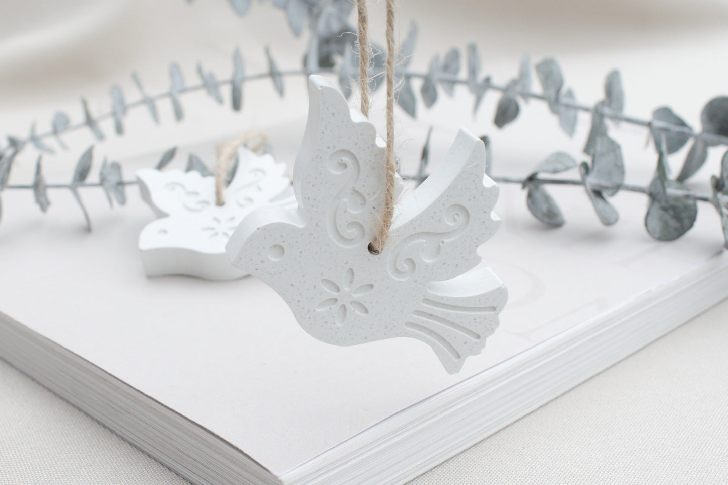 Skandi Vogel Anhänger Set, Friedenstauben, Minimalistische Deko, Skandinavischer Stil