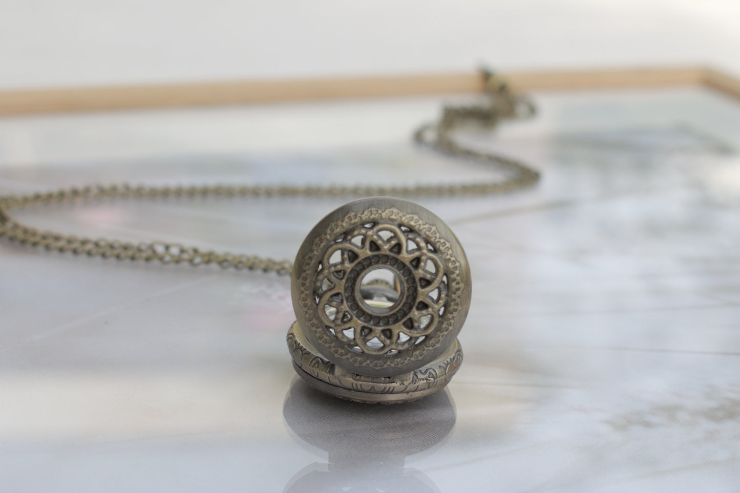 Vintage Kettenuhr verspielt - Geschenk - Taschenuhr