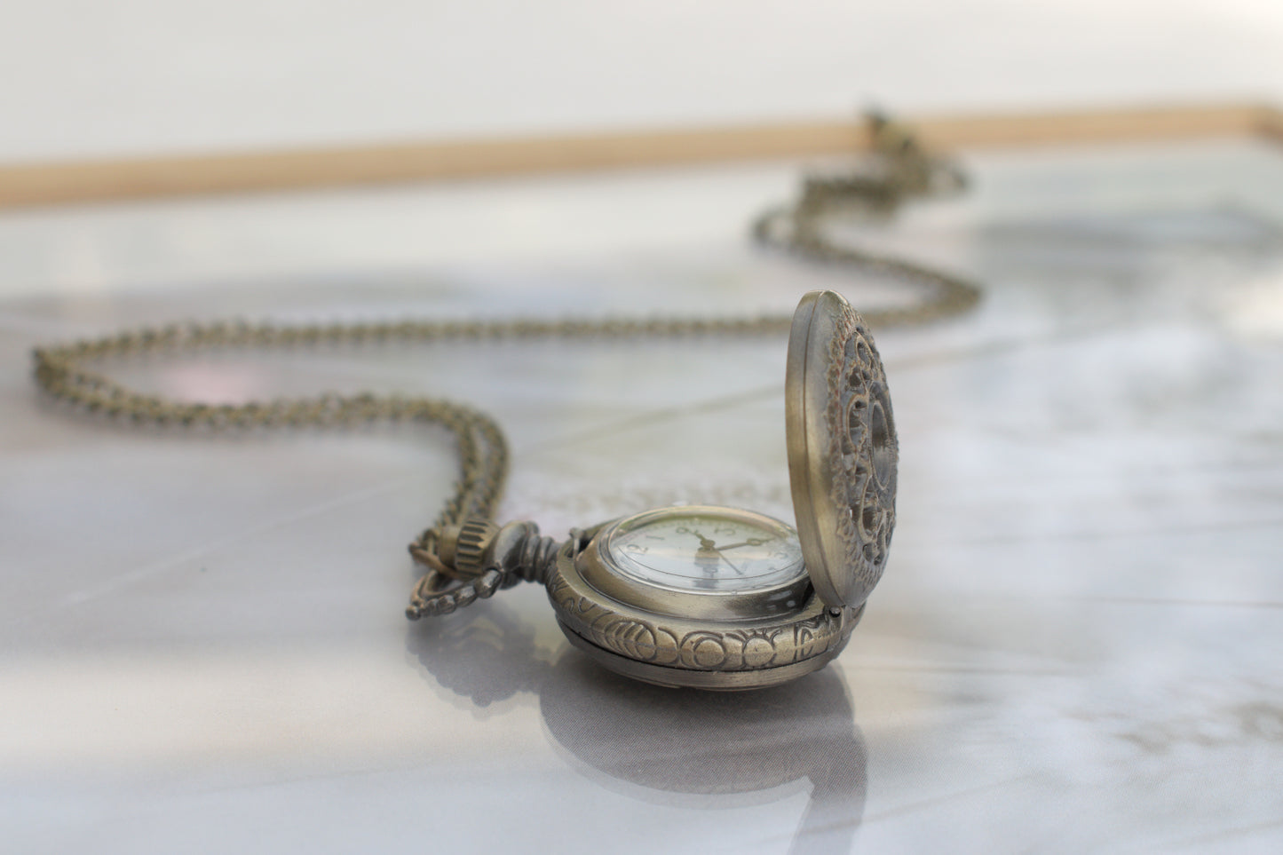 Vintage Kettenuhr verspielt - Geschenk - Taschenuhr