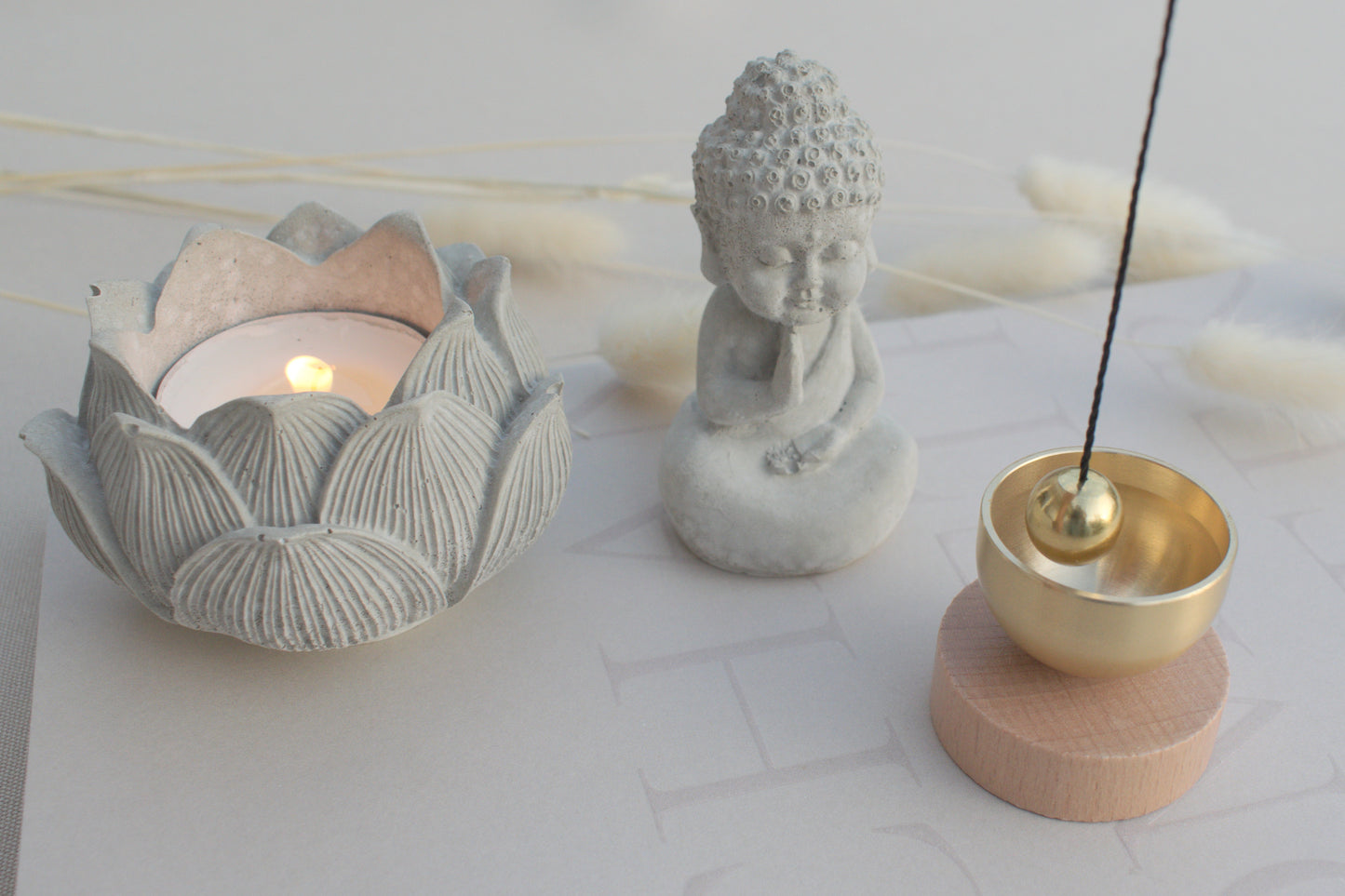 Mini singing bowl with wooden base for your meditation or yoga