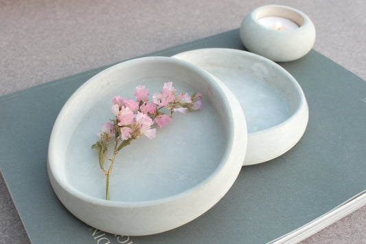 Handgemachte Dekoschale bzw. Schmuckschale aus Beton zur Deko, für Schlüssel, Schmuck