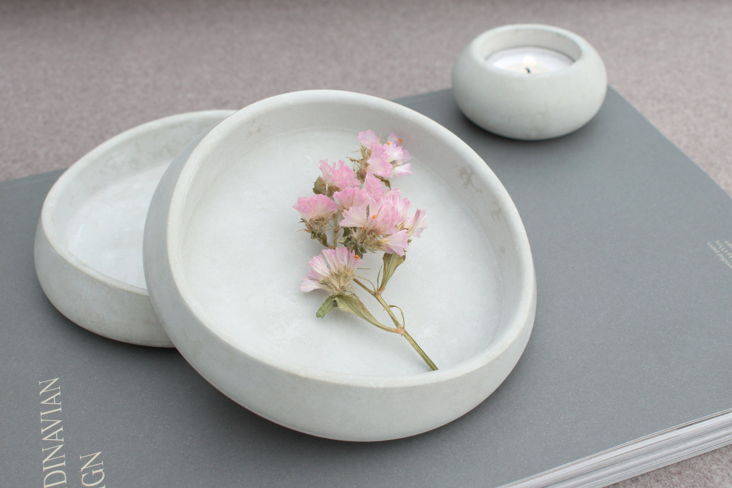 Handgemachte Dekoschale bzw. Schmuckschale aus Beton zur Deko, für Schlüssel, Schmuck