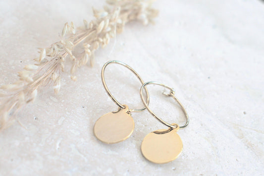 Goldene Ohrringe, minimalistische Ohrringe, Creolen Ohrringe, Creolen Ohrringe Damen, Geschenk für sie