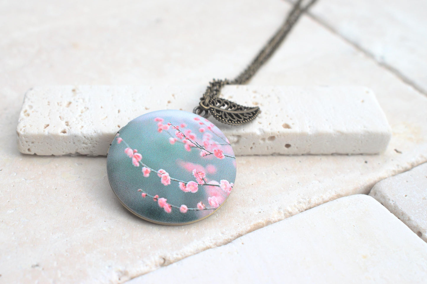 Medaillon bronze zum öffnen mit Kette, Foto Medaillon Kette mit Bild, Medaillon zum öffnen, Geschenk für Freundin