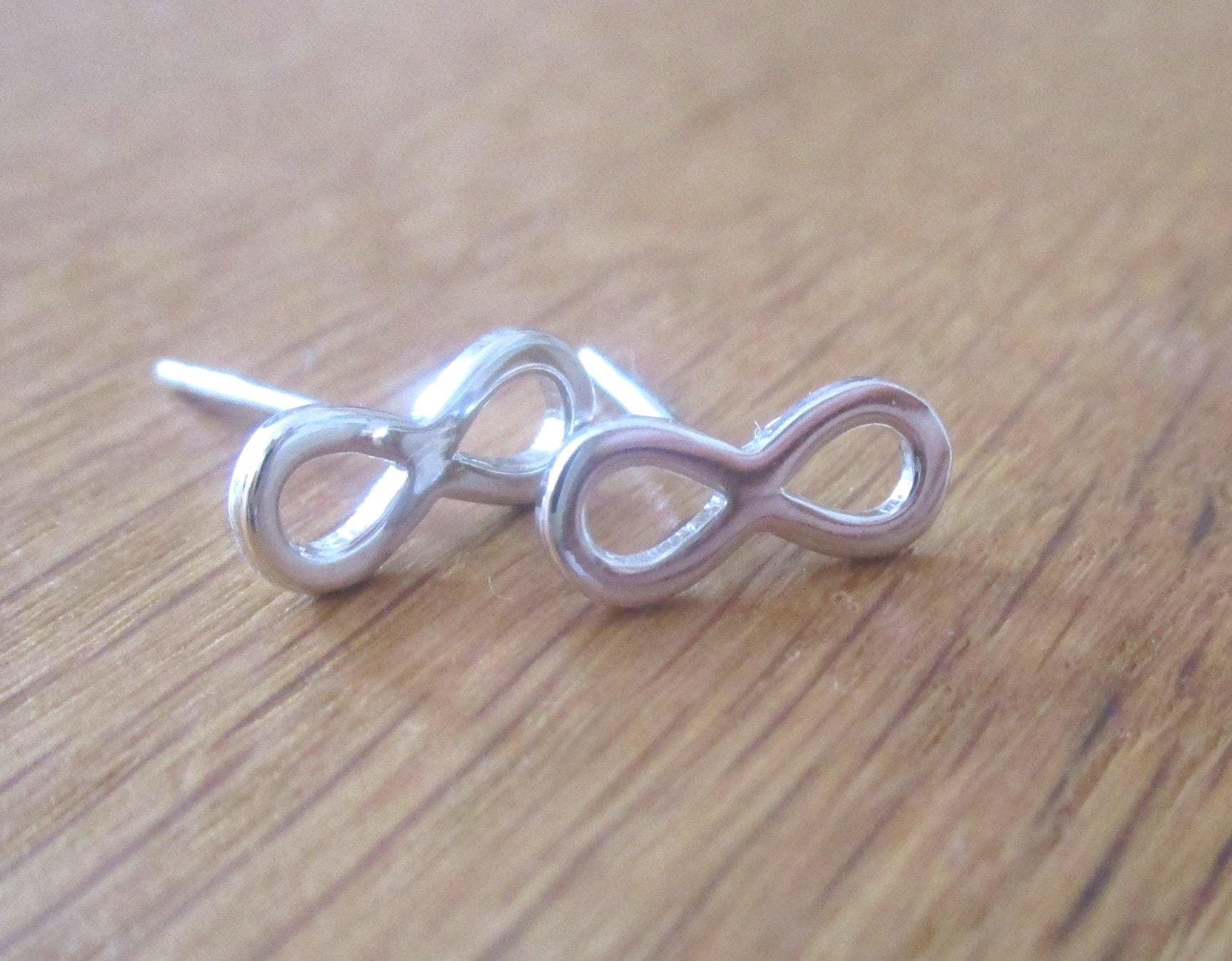 Ohrstecker Unendlichkeit, Ohrschmuck Infinity, 925 Sterling Silber